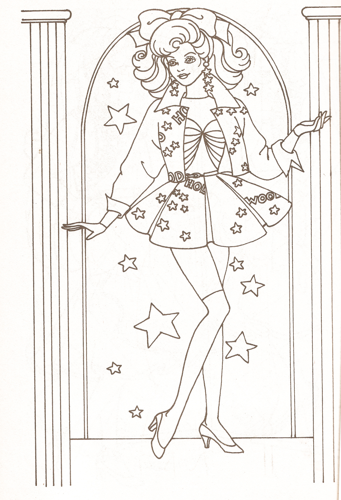 Vintage barbie online coloring pages
